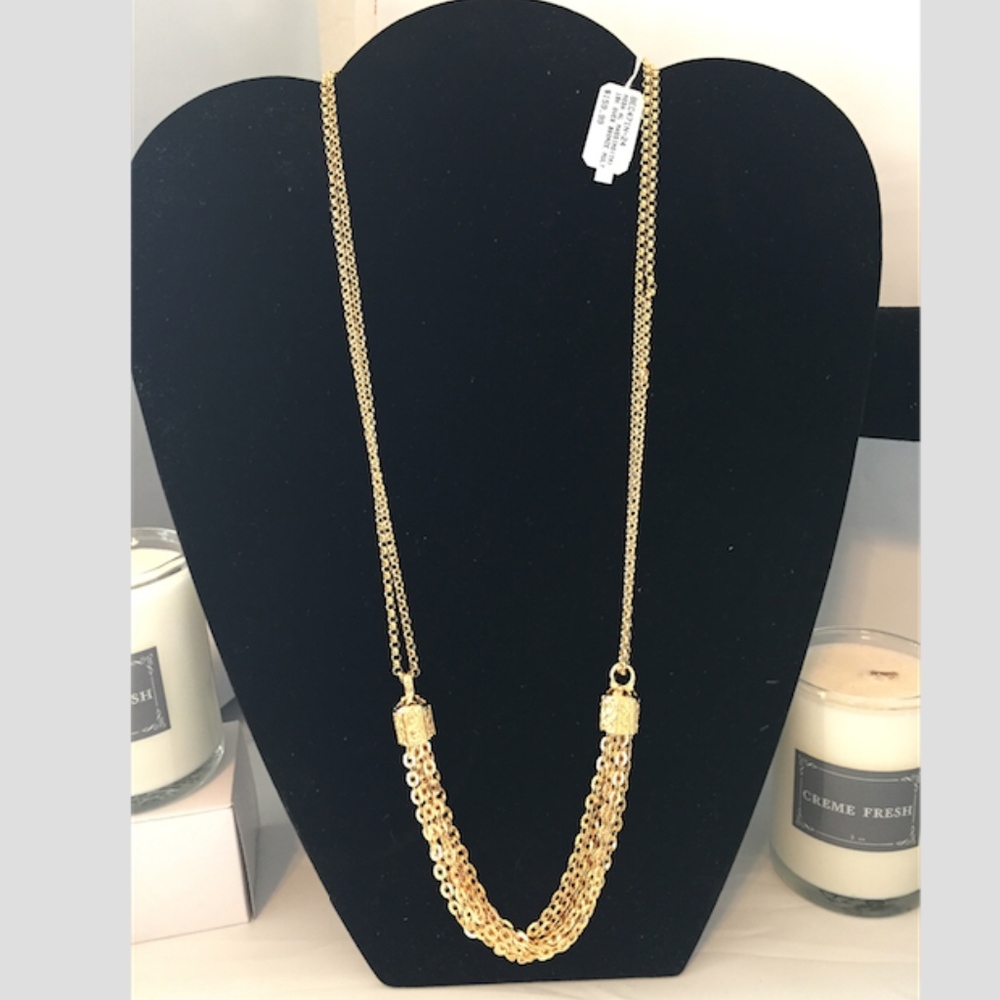 Italian made unique Multi-Strand Forzantina Link 24 Inch Necklace